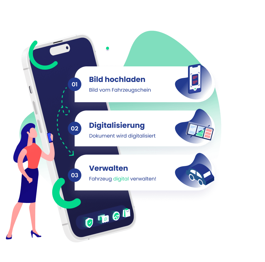 Fahrzeugschein.de App - Digitaler Fahrzeugschein auf dem Smartphone